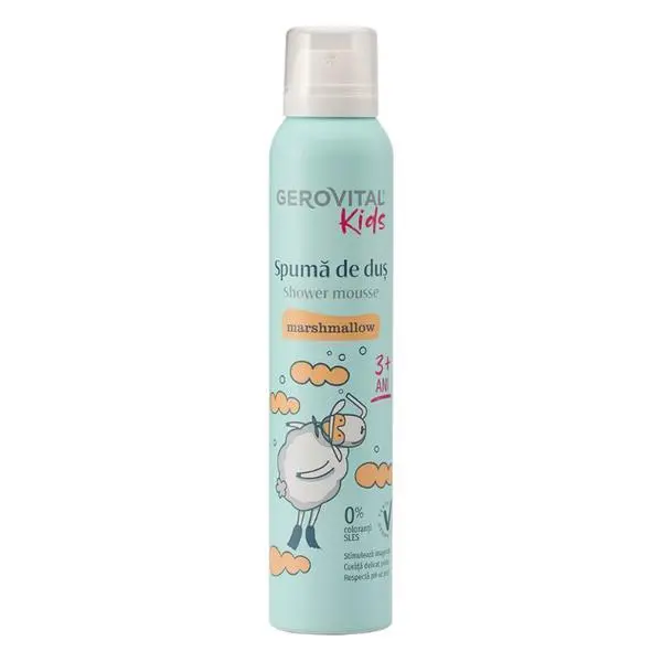 Gerovital Душ пяна - Gerovital Kids Shower Mousse Marshmallow, 3+ години, 200 мл