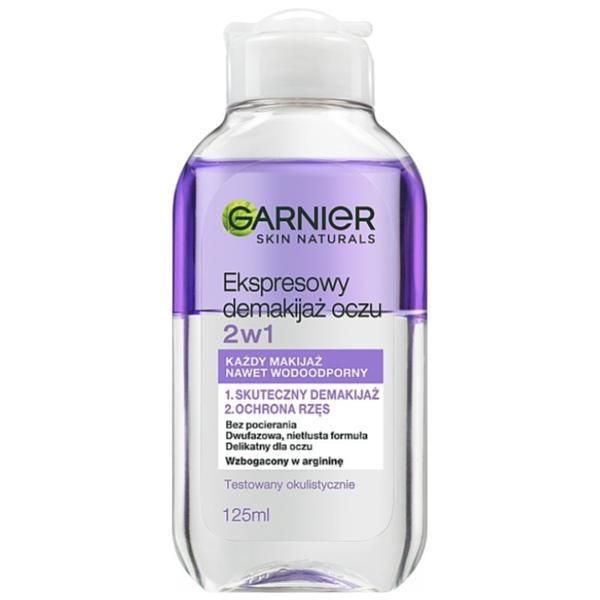 Garnier Двуфазна мицеларна вода 2 в 1 с аргинин - Garnier Eye Make-up Remover, 125 мл