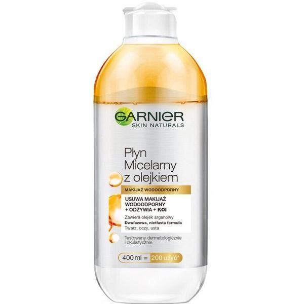 Garnier Двуфазна мицеларна вода с арганово масло - Garnier Skin Naturals, 400 мл