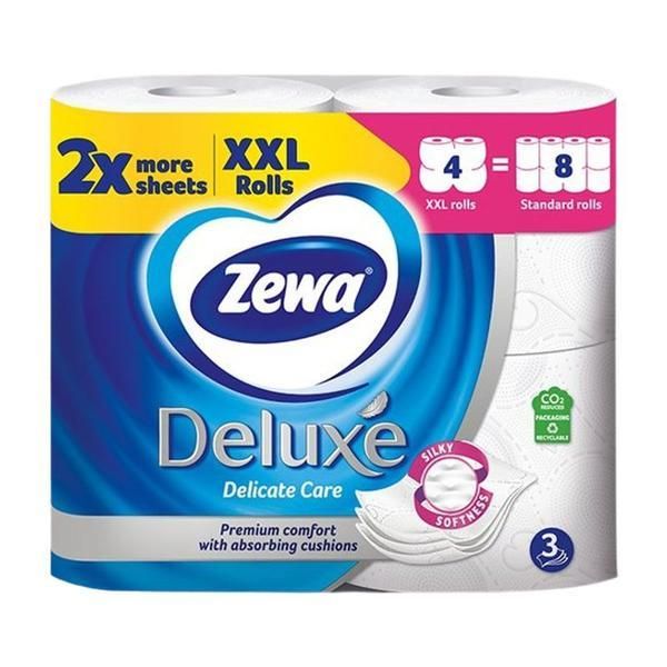 Zewa Двупластови кухненски хартиени кърпи - Zewa Delicate Care White XXL, 2 ролки