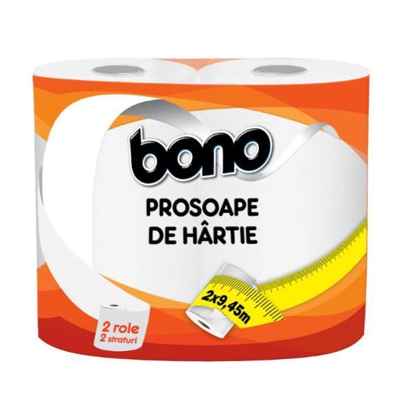 Bono Двуслойни хартиени кърпи Bono, 2 ролки