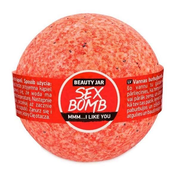 Beauty Jar Ефервесцентна топка за баня с арома на ягода - Beauty Jar Sex Bomb, 150 гр
