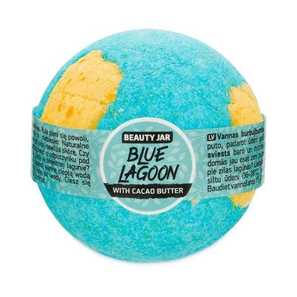 Beauty Jar Ефервесцентна топка за баня с какаово масло Blue Lagoon Beauty Jar, 150 гр