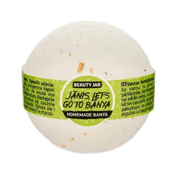 Beauty Jar Ефервесцентна топка за вана с аромат на вар, бадемово масло и витамин Е Janos Le&#039;t Go to Banya Homemade Beauty Jar, 150 гр: