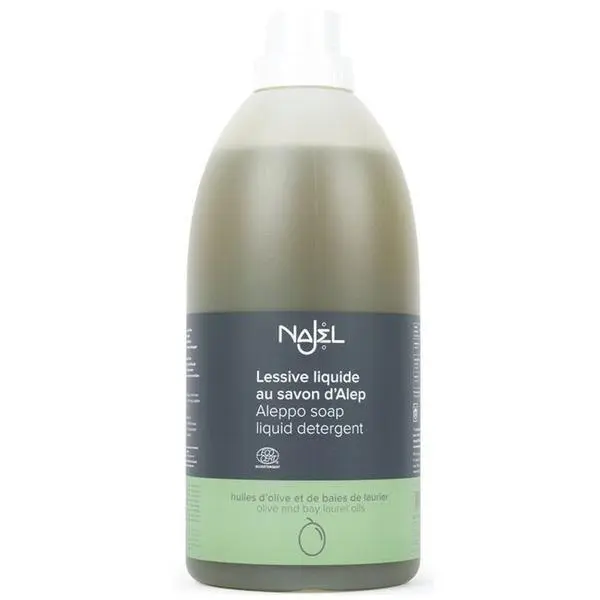 Najel Екологичен перилен препарат с алепски сапун, без аромат - Najel Aleppo Soap Liquid Detergent, 2000 мл