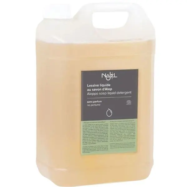Najel Екологичен перилен препарат с алепски сапун, без аромат - Najel Aleppo Soap Liquid Detergent, 5000 мл