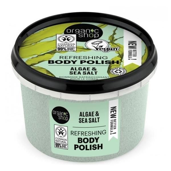 Organic Shop Ексфолиант на тялото с морска сол и атлантически водорасли, Organic Shop , 250мл