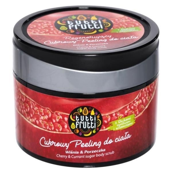 Farmona Ексфолиант за тяло с череши и червен касис - Farmona Tutti Frutti Cherry &amp; Currant Sugar Body Scrub, 300г