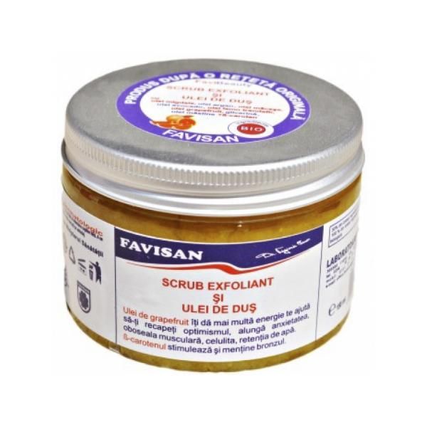 Favisan Ексфолиращ скраб и душ масло Favibeauty Favisan, 150мл