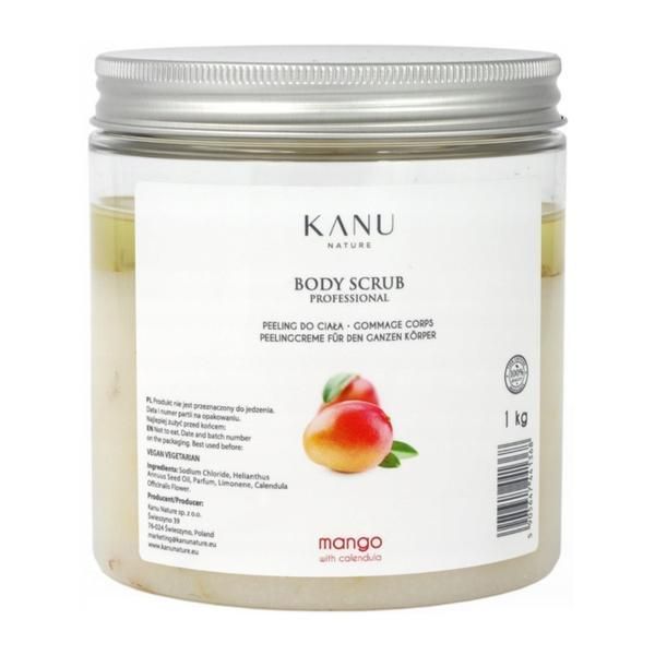 Kanu Nature Ексфолиращ скраб за тяло с манго и невен - KANU Nature Body Scrub Professional Mango with Calendula, 1000 гр
