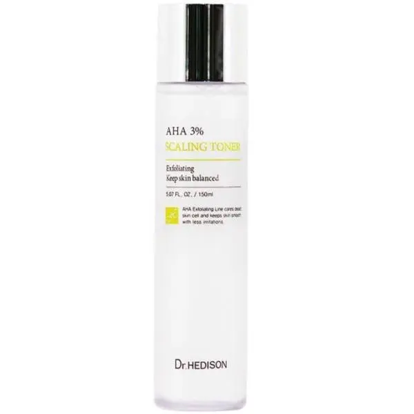Dr. Hedison Ексфолиращ тоник с 3% AHA за почистване и изравняване на тена - Dr. Hedison AHA 3% Scaling Toner, 150 мл