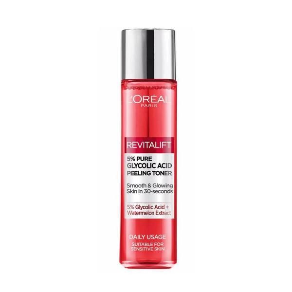 L'Oreal Paris Ексфолиращ тоник за лице с диня - L&#039;Oreal Paris Revitalift 5% Pure Glycolic Acid Peeling Toner, 180 мл