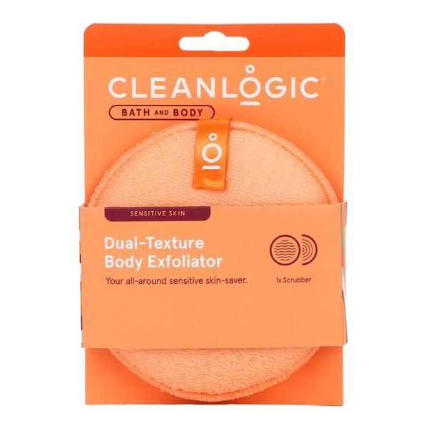 Cleanlogic Ексфолираща гъба за чувствителна кожа, с две текстури - Cleanlogic Bath &amp; Body Dual-Texture Body Exfoliator, 1 бр