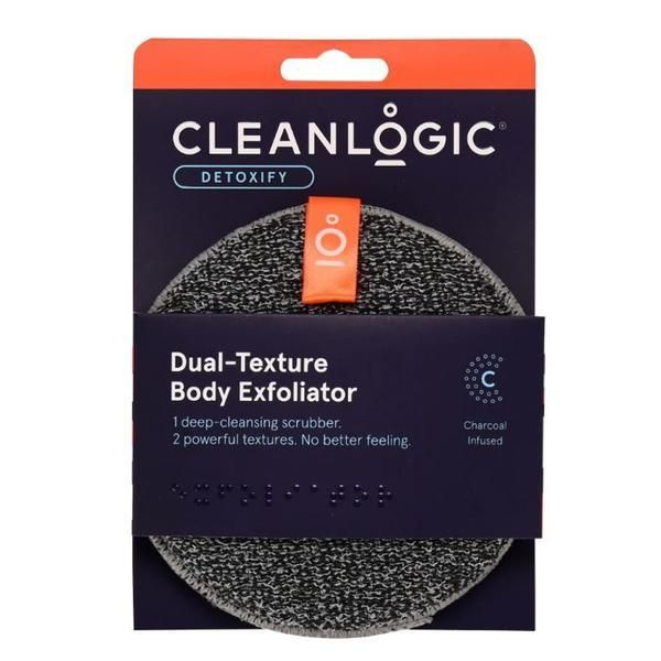 Cleanlogic Ексфолираща гъба за чувствителна кожа, с две текстури - Cleanlogic Detoxify, 1 бр