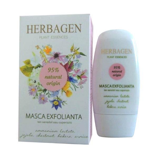 Herbagen Ексфолираща маска за чувствителна или куперотична кожа Herbagen, 50г