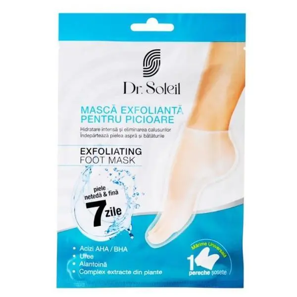 Dr. Soleil *Ексфолираща маска за крака** - Dr. Soleil Exfoliating Foot Mask, 1 чифт