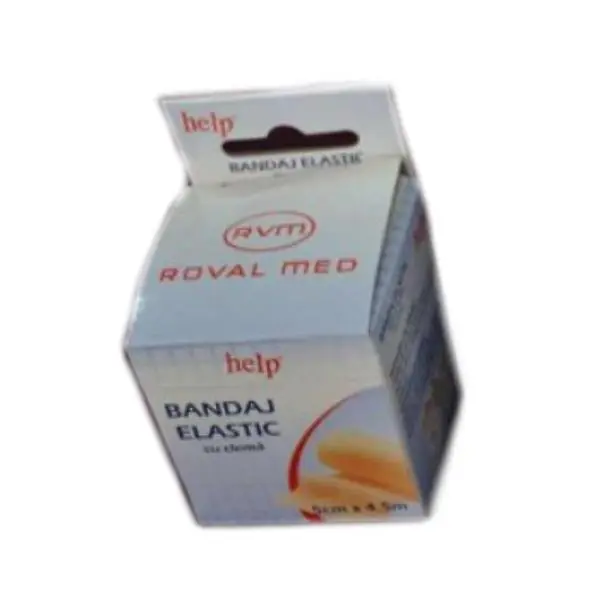 Roval Med Еластична превръзка с щипки Roval Med, 5 см х 4,5 м