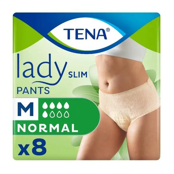 Tena Еластични бикини за инконтиненция - Tena Lady Slim Pants Normal, размер M, 8 бр