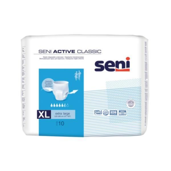Seni Еластични гащички пелени за възрастни Памперси -Seni Active Classic Elastic Disposable Underwear, Extra Large, 10 бр