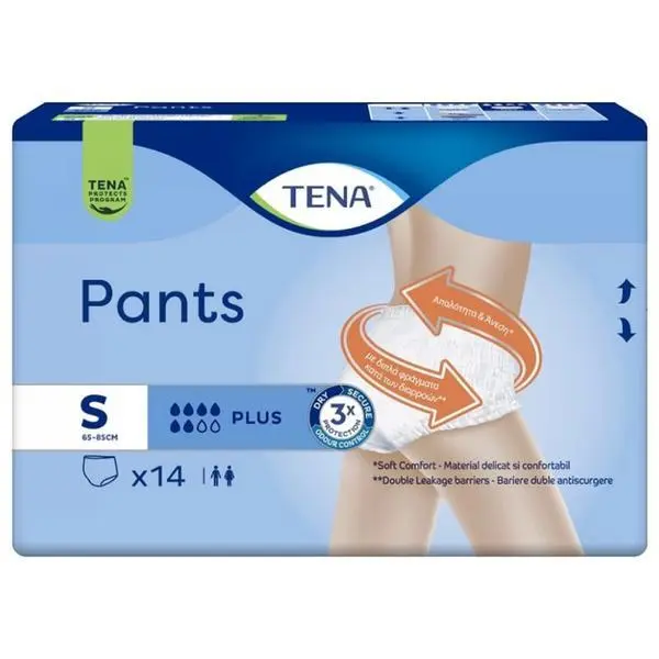 Tena Еластични гащички при инконтиненция - Tena Pants Plus, размер S, 14 бр