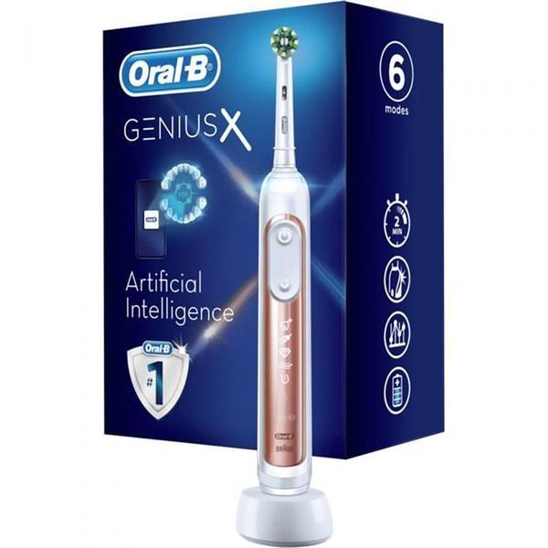 Oral-B Електрическа четка за зъби - Oral-B Genius X, Rose Gold, 1 брой