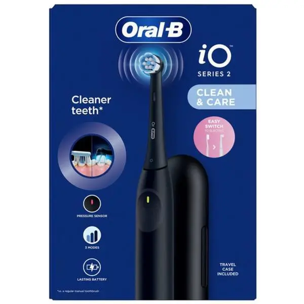 Oral-B Електрическа четка за зъби - Oral-B iO Series 2 Clean&amp;Care, Черна, 1 бр