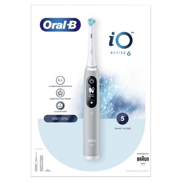 Oral-B Електрическа четка за зъби - Oral-B iO6, сива, 1 брой