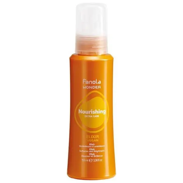 Fanola Еликсир за хидратация и блясък за суха коса - Fanola Wonder Nourishing Extra Care Elixir Vegan, 100 мл