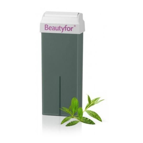 Beautyfor Епилиращ восък Рол-он за еднократна употреба - Beautyfor Wax Roll-On Cartridge, Масло от австралийско чаено дърво, 100мл
