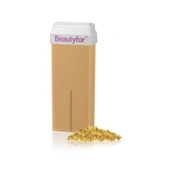 Beautyfor Епилиращ восък Рол-он за еднократна употреба - Beautyfor Wax Roll-On Cartridge, Micromica Gold, 100мл