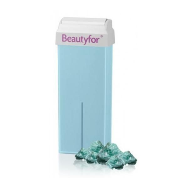 Beautyfor Епилиращ восък Рол-он за еднократна употреба - Beautyfor Wax Roll-On Cartridge, Titanium Talc, 100мл