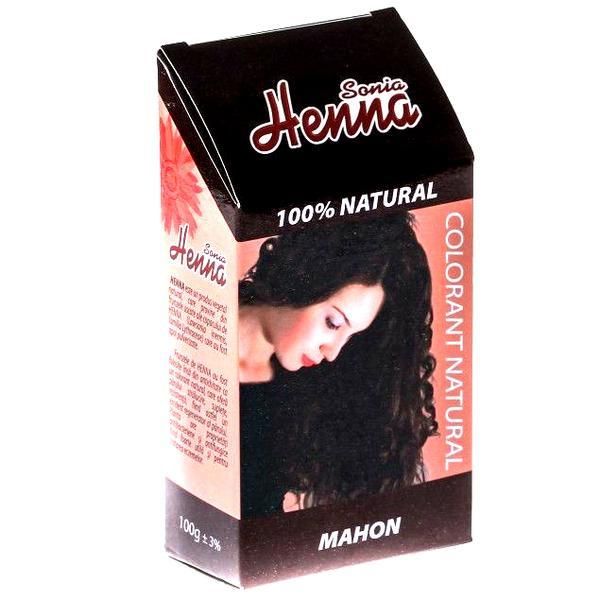 Henna Sonia Естествен оцветител Henna Sonia, Махагон, 100 г
