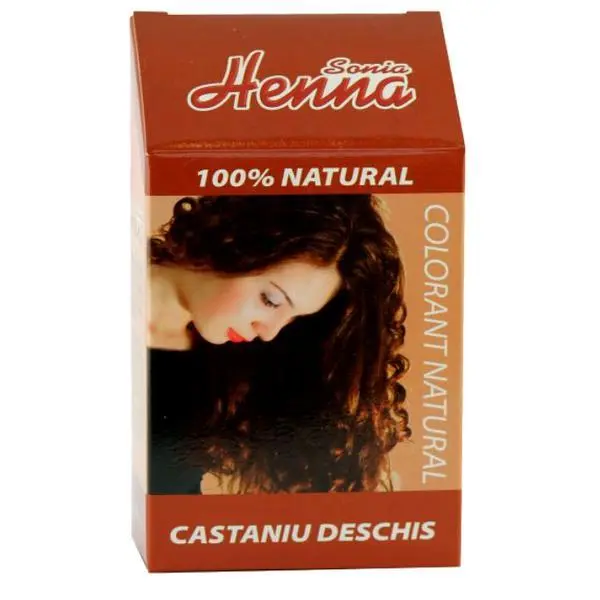 Henna Sonia Естествен оцветител Henna Sonia, Светло кестеняво, 100 г