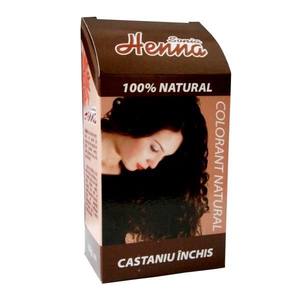 Henna Sonia Естествен оцветител Henna Sonia, Тъмно кестеняво, 100 г
