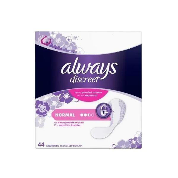 Always Ежедневни абсорбенти за загуба на урина - Always Discreet, 44 бр