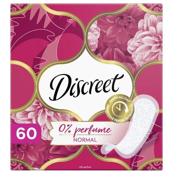 Discreet Ежедневни абсорбиращи превръзки без парфюм - Discreet Normal, 60 бр
