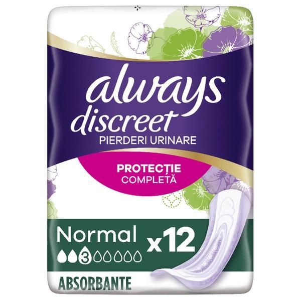 Always Ежедневни превръзки Always Discreet нормални, 12 бр