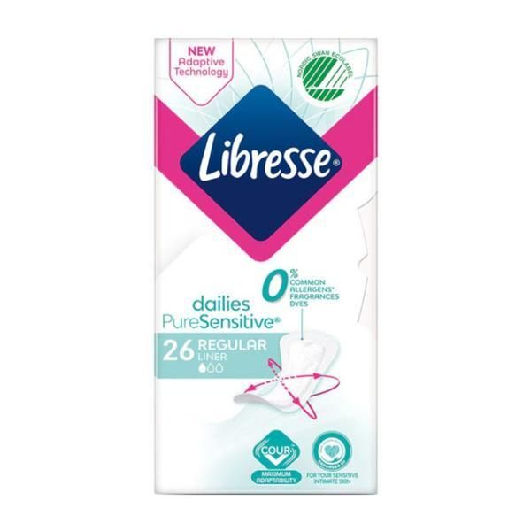 Libresse Ежедневни превръзки - Libresse Dailies PureSensitive Regular Liner, 26 бр