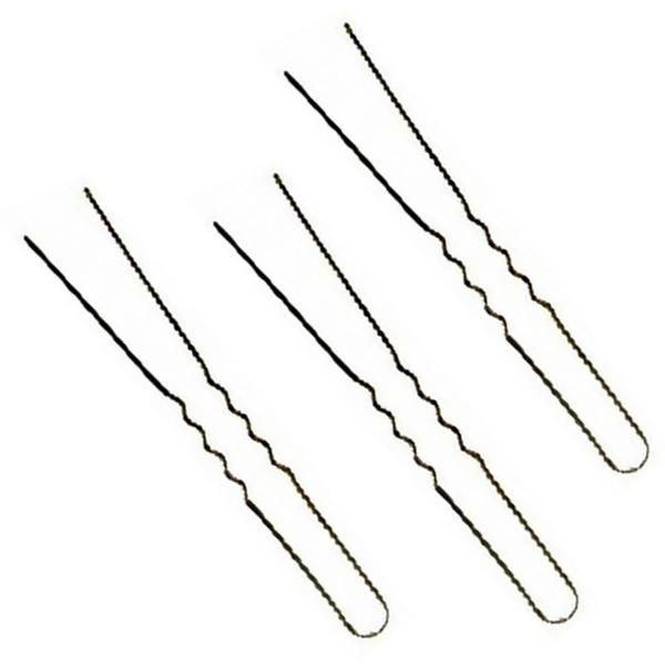 Prima Фиби за коса Вълнообразни Кафеви - Prima Ball Pointed Hair Pins Waved 180 гр/ приблизително 215 бр 55 мм