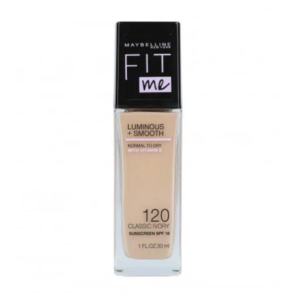 Maybelline Фон дьо тен Maybelline - Fit Me Luminous &amp; Smooth Natural Classic Ivory 120, 30 мл