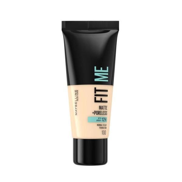 Maybelline Фон дьо тен - Maybelline Fit Me! Matte + Poreless Normal to Oily Skin, нюанс 100 Warm Ivory, 30 мл