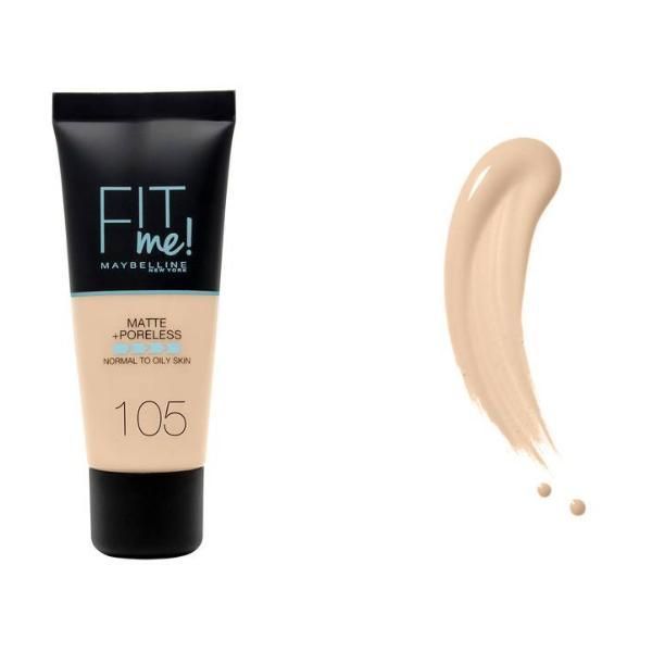 Maybelline Фон дьо тен Maybelline Fit Me! Matte + Poreless Normal to Oily Skin, нюанс 105 Natural Ivory, 30 мл