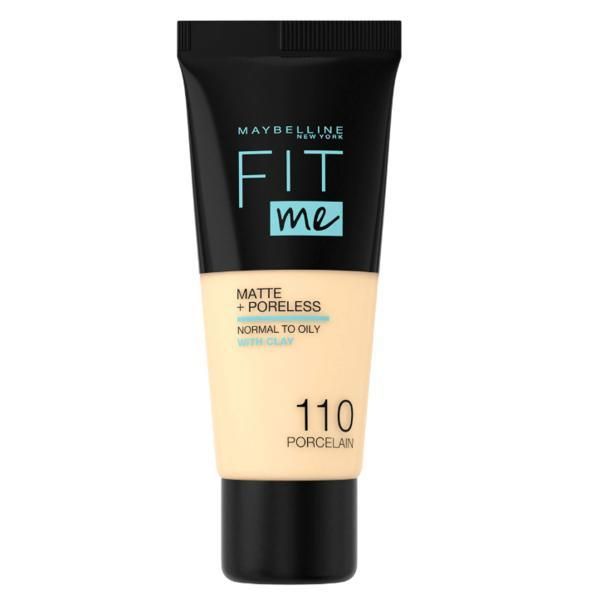 Maybelline Фон дьо тен - Maybelline Fit Me! Matte + Poreless Normal to Oily Skin, нюанс 110 Porcelain, 30 мл