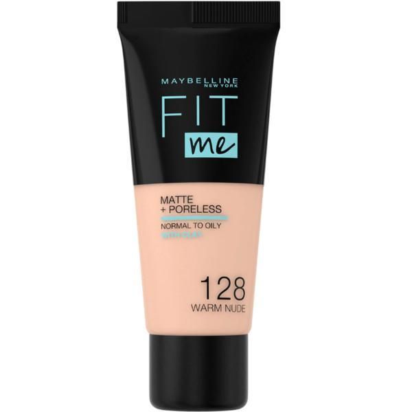 Maybelline Фон дьо тен - Maybelline Fit Me! Matte + Poreless Normal to Oily Skin, нюанс 128 Warm Nude, 30 мл