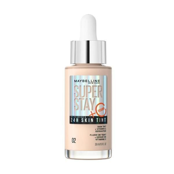 Maybelline Фон дьо тен - Maybelline Super Stay 24H Skin Tint + Vitamin C, нюанс 02, 30 мл