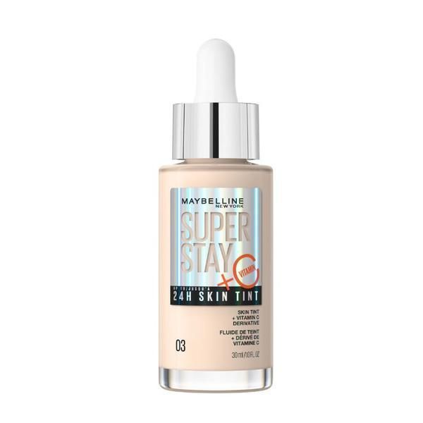 Maybelline Фон дьо тен - Maybelline Super Stay 24H Skin Tint + Vitamin C, нюанс 03, 30 мл