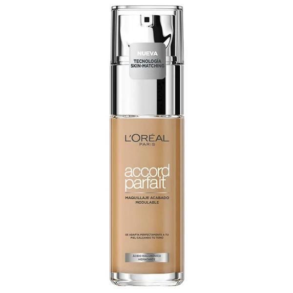 L'Oreal Paris Фон дьо тен, наситен с хиалуронова киселина - L&#039;Oreal Paris Accord Parfait Maquillaje Acabado Modulare, нюанс 7.D/W, 30 мл