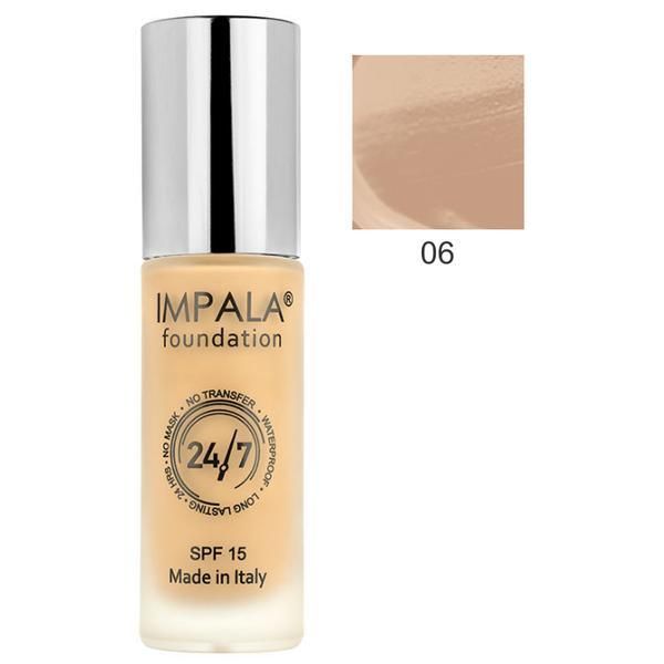 Impala Фон дьо тен за устойчив трансфер с SPF 15 Impala 24/7, нюанс 06 Natural Bronze, 30мл