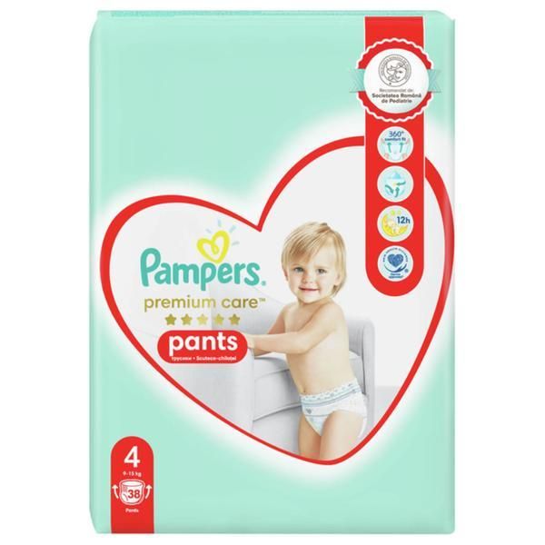 Pampers Гащички пелени - Pampers Premium Care Pants, размер 4 (9-15 кг), 38 бр
