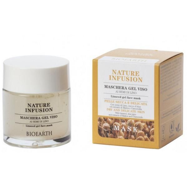Bioearth Гел маска от ленено семе за суха и чувствителна кожа - Bioearth Nature Infusion 100 мл